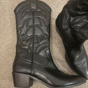 Stradivarius Black Ankle Boots